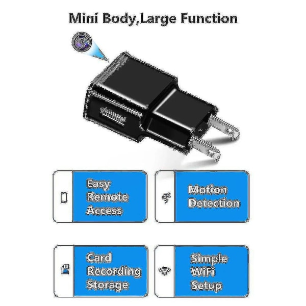 Oplader Overvågningskameraer 1080p Wifi Usb Action Sikkerhedsvideokamera Bærbar Skjult Trådløs Ministik Videooptager