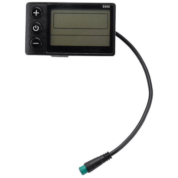 Sähköpyörän näyttö 24v/36v/48v vedenpitävä LCD-näyttö S866 ohjauspaneelin kojelauta sähköpyörään sähköpyörään