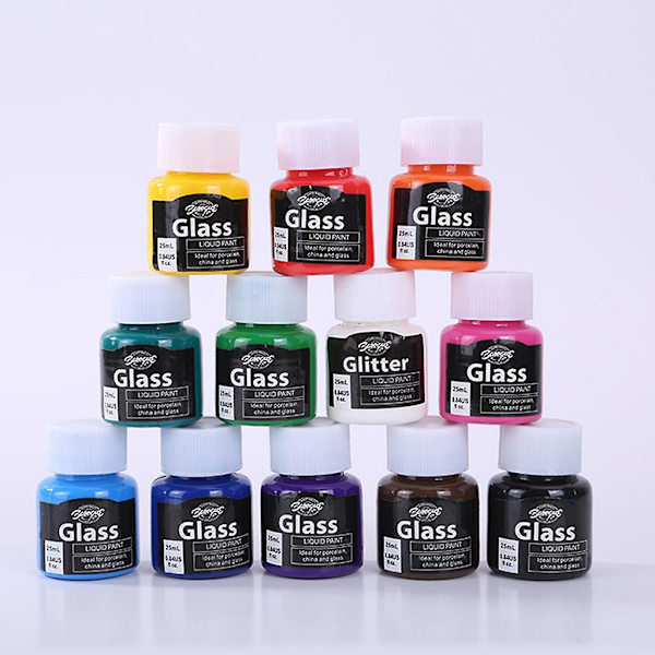 Multifunktionell Färg Ljus Färg Målnings Pigment För Tyg Sten Glas 12x