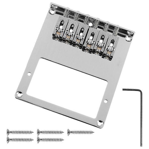 6 Sadel 6 Sträng Humbucker Gitarrstall för Tele Gitarr (krom)