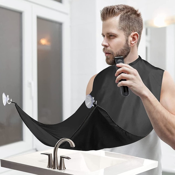 Skægbind, Sort Skægforklæde Klippekappe Catcher Barbering Klud