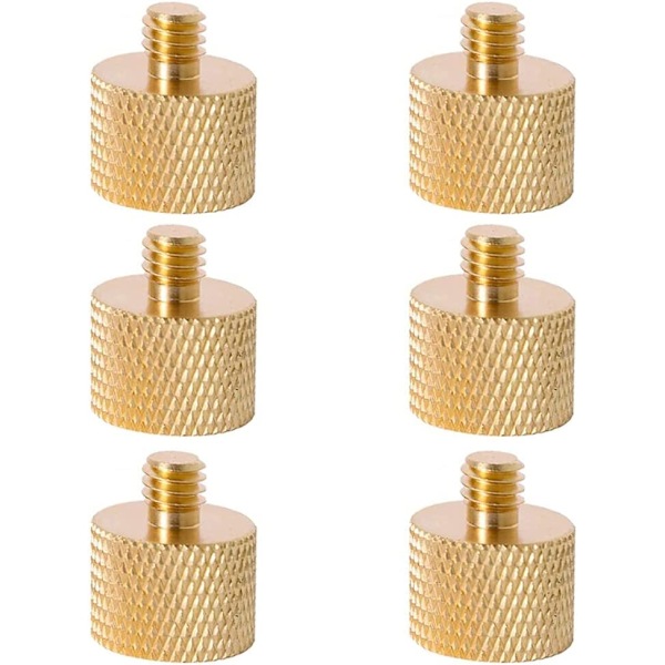 6 kappaletta kameran ruuviadapteria, ruuviadapteri, 3/8\" - 1/4\" T