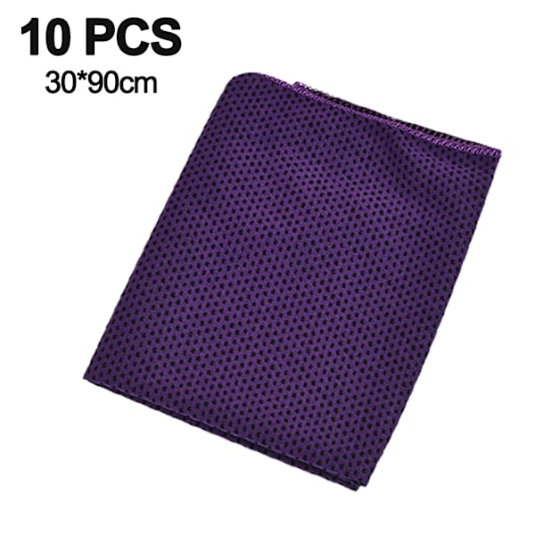 Pyyhe 2-pakkaus 30x90CM Viilentävä pyyhe Hiki Pyyhe Pää Kaula Kylmä Pyyhe Pehmeä Hengittävä Kylmä Pyyhe Jooga Golf Kuntosali Purple