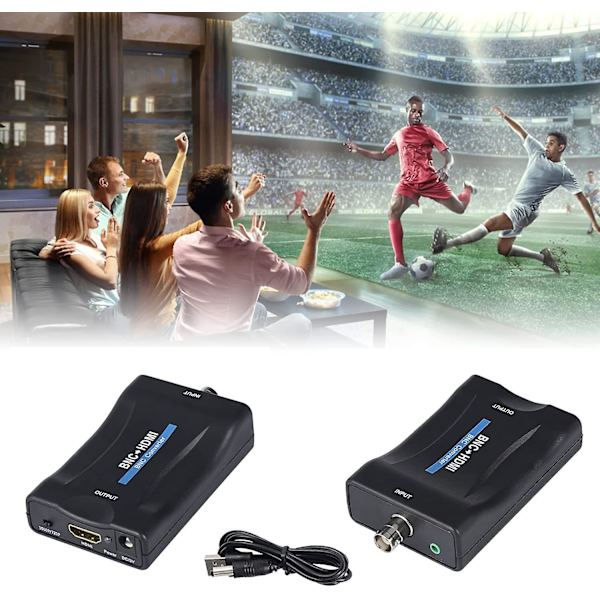 BNC til HDMI Konverter Display HD 1080P/720P Video Adapter Overvågningsmonitor Kompatibel Video Display Adapter TV Kamera