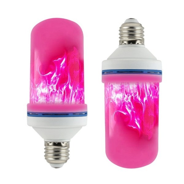 Flammande LED-lampa glödlampa 2-pack red E27