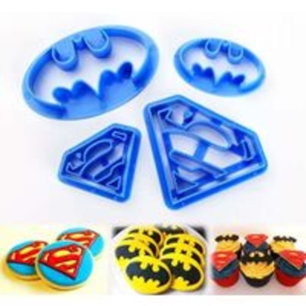 4 Super Hero Cookie Cutters Cookie Decorations (Super Heroes) Ephe