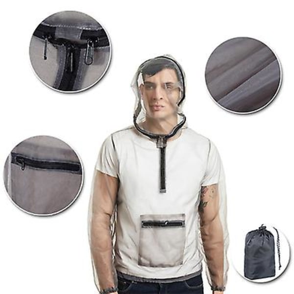 Myggjacka Bug Jacket Superlätt Utomhus Fullt Skydd