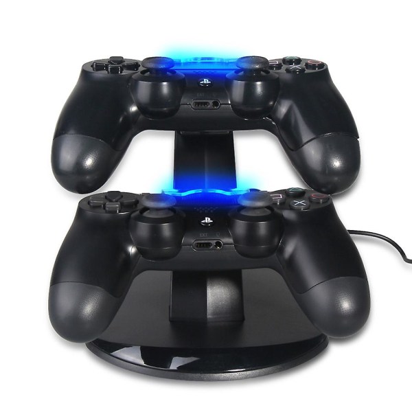 Oivo USB dobbelkontrollerlader for PS4 Gamepad ladestasjon Dock Controller strømforsyning stativ for Sony Playstation 4 Slim