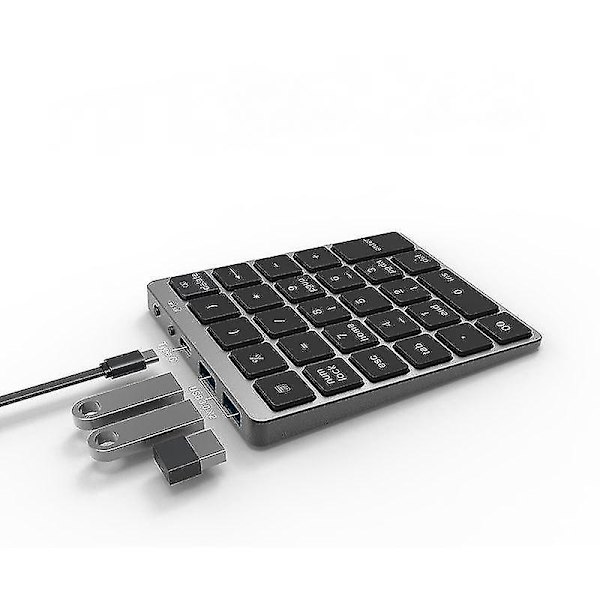 N970 Pro Uppladdningsbart Bluetooth Numeriskt Tangentbord 28-tangenters Ljus