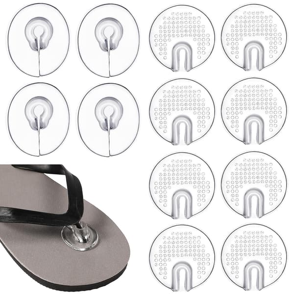 6 par transparenta halkfria framfotsdynor gelkuddar dynor tåskydd silikon flip-flops greppdynor