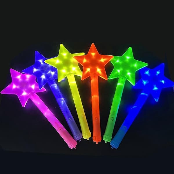 5 stk. Led Glow Stick Stjerne Glow Tryllestav Lysende Stave Til Fest Stjerne Lysende Tryllestav