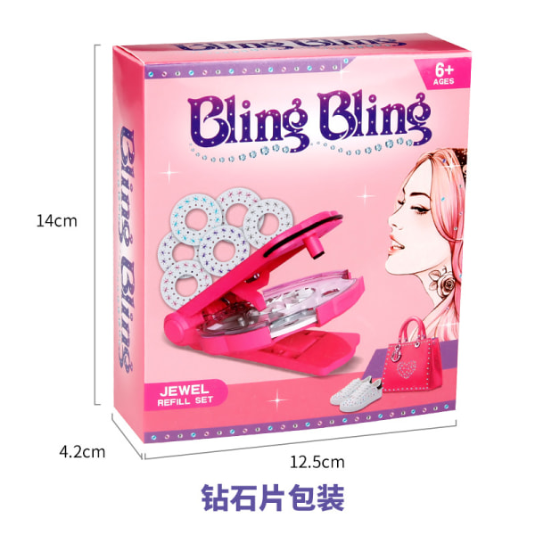 Bling Bling Ultimate Glam Kit - Kiinnittää timantit monivärisiin hiuksiin