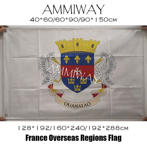 Satu Atau Dua Sisi Guadeloupe Varian Paikallinen Bendera Perancis Dan Spanduk Perancis Perancis Wilayah Luar Negeri Bendera Kustom