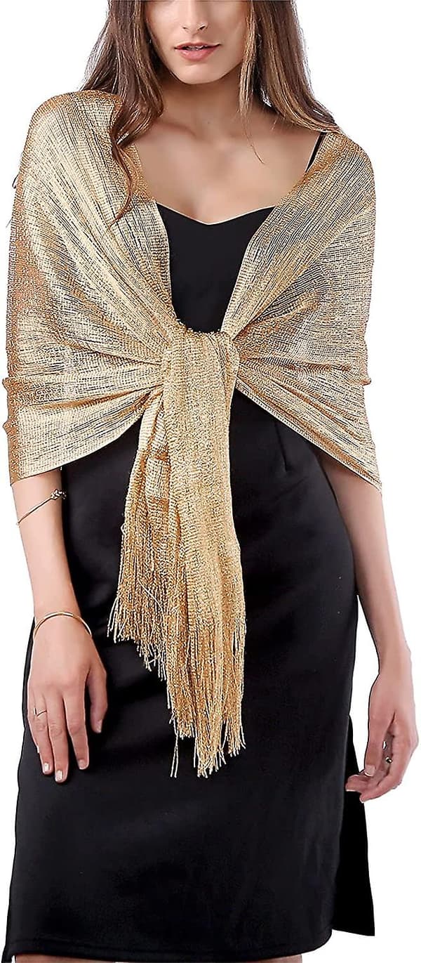 Dam Sparkle Sjal & Wraps för Festklänningar Guld