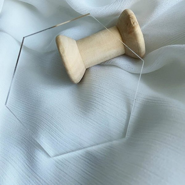 20 stk gjennomsiktige akryl sekskantede blanke plasseringskort bryllupsdekor