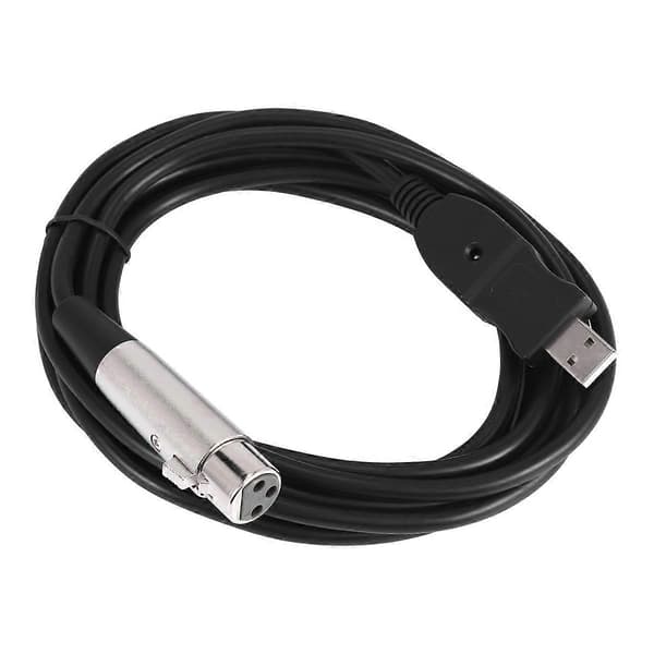 USB Han til XLR Hun Mikrofon USB MIC Link Kabel Ny