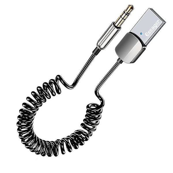 Bluetooth-sovitin, äänikaapeli autoille, USB-Bluetooth, 3,5 mm:n liittimet, vastaanotin, lähetin, musiikkikaiuttimet, dongle, handsfree