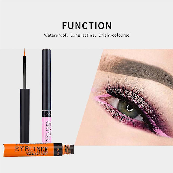 12 farger flytende eyeliner sett bærbar eyeliner penn kit glatt kvinner
