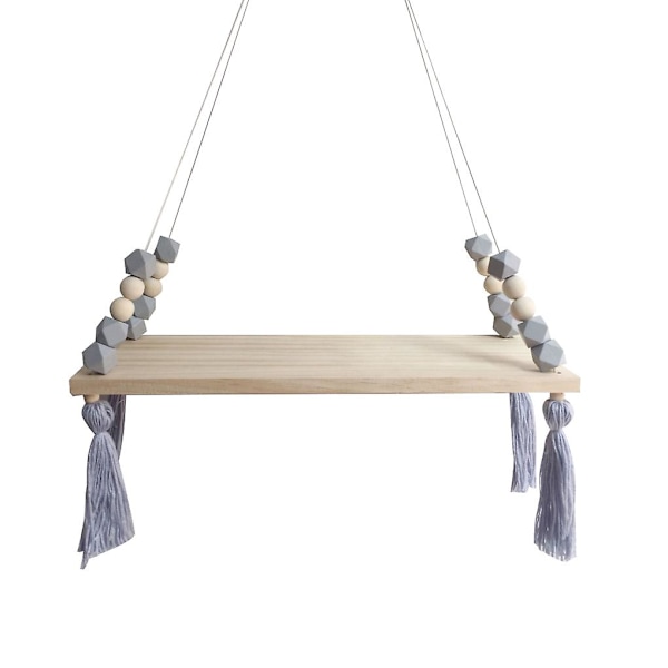 Swing Storage Shelf Rack Veggmontert Tre Nordisk Stil Organizer