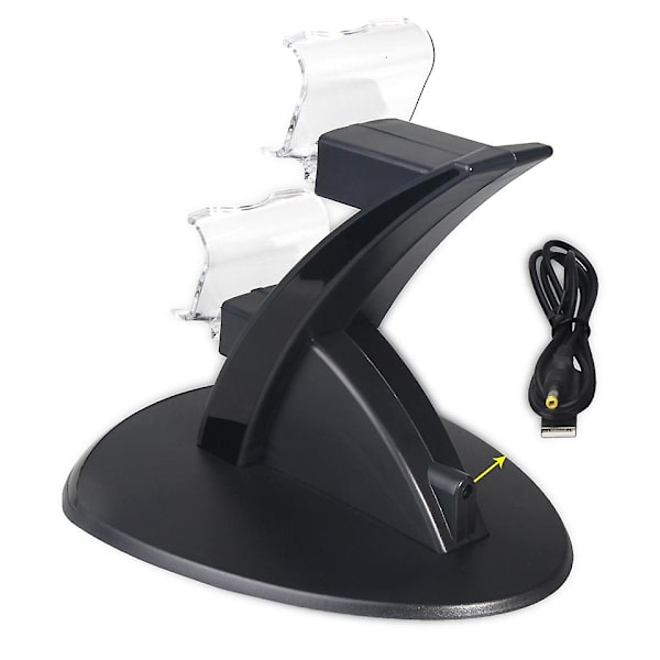 Oivo USB dobbelt controller-oplader til PS4 Gamepad opladningsstation Dock Controller strømforsyning stand til Sony Playstation 4 Slim