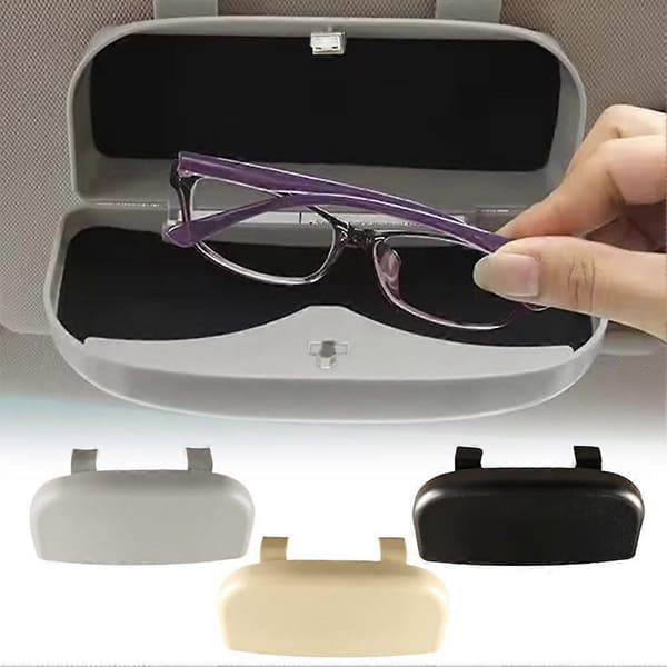 Bil Solskjerm Brilleholder Magnetisk Båndklips Multifunksjonell Solbrille