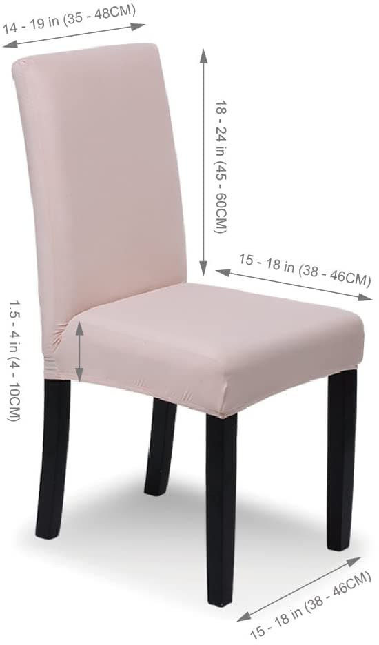 Set med 6 Stolsöverdrag, Universal Matstolsöverdrag