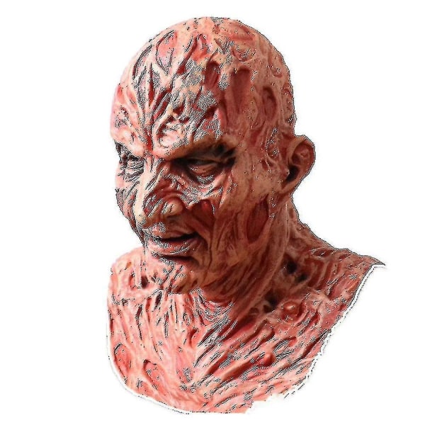 Freddy Krueger Latexmask Karneval Halloween Realistisk Vuxenfest Skrämmande Cosplay Prop