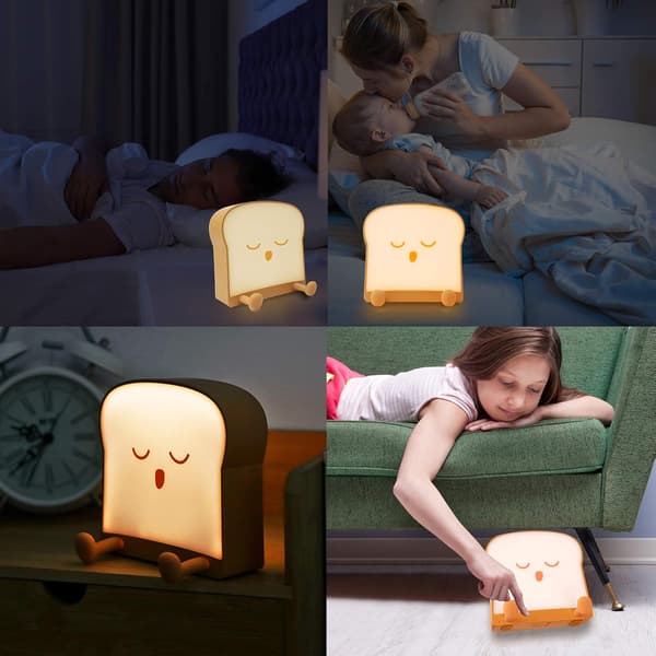 Sød Natlys Toastbrød LED Genopladelig Timer