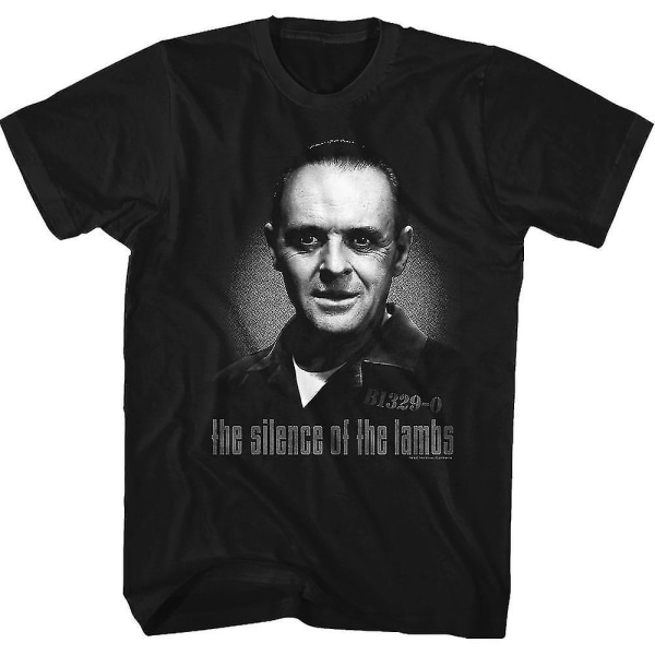 Svart og hvit Hannibal Lecter Silence Of The Lambs T-skjorte S