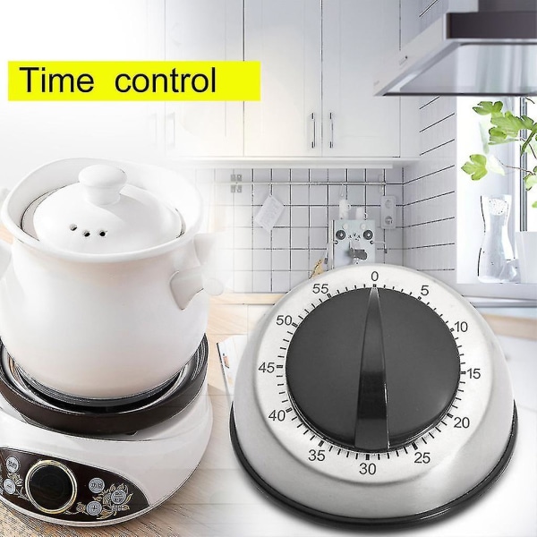 Lang ringeklokke Alarm Høyt 60-minutters kjøkkentilberedning Avviklingstimer Mekanisk