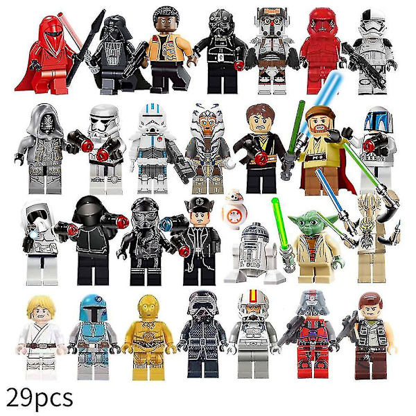 29 kpl Star Wars -sarjan koottava rakennuspalikka Minifiguuri Luke Darth Vader Jedi Master Set Toimintahahmo Lelut