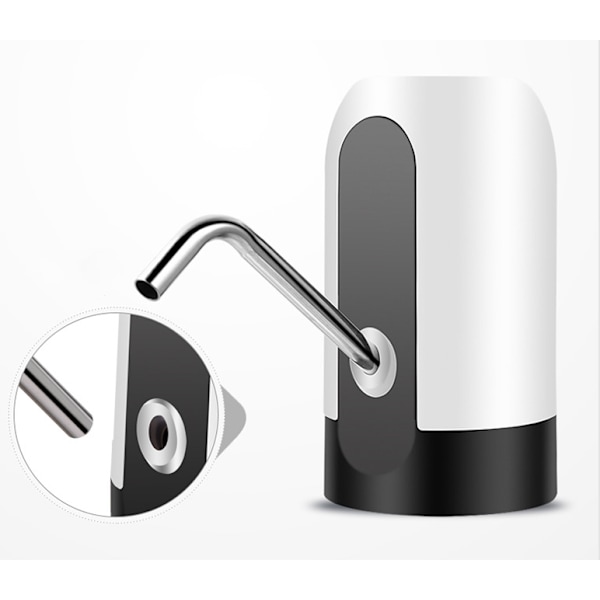 Flaskevandspumpe, bærbar USB genopladelig drikkevandspumpe (012 sort*1stk black