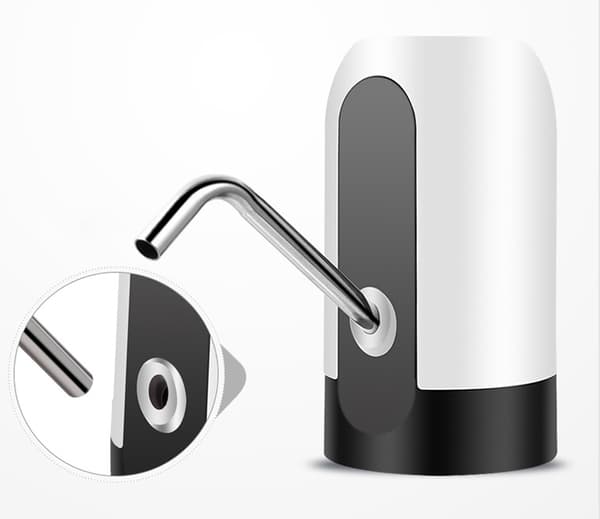 Vattenpump för flaskor, bärbar USB-laddningsbar dricksvattenpump (012 vit * 1 White