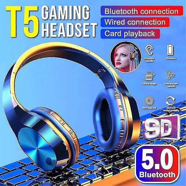 Headset Foldable Stereo Til Bluetooth 5.0 Support