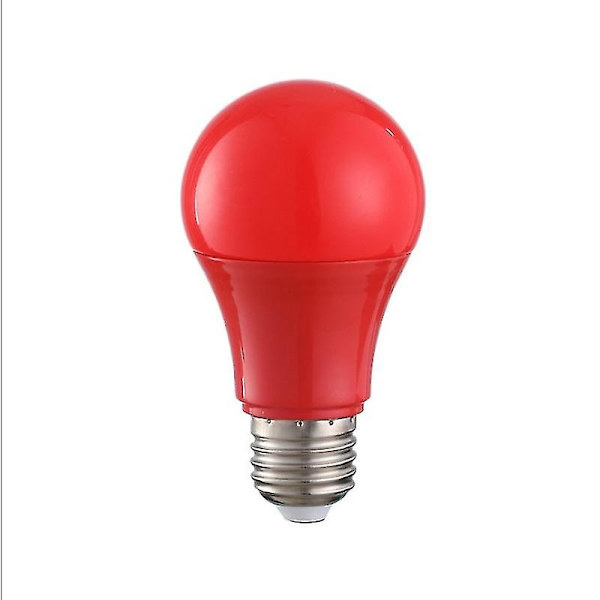 E27 LED 3W Färgad Glödlampa, Färgad Golfboll Glödlampa, Röd Globe Ljus