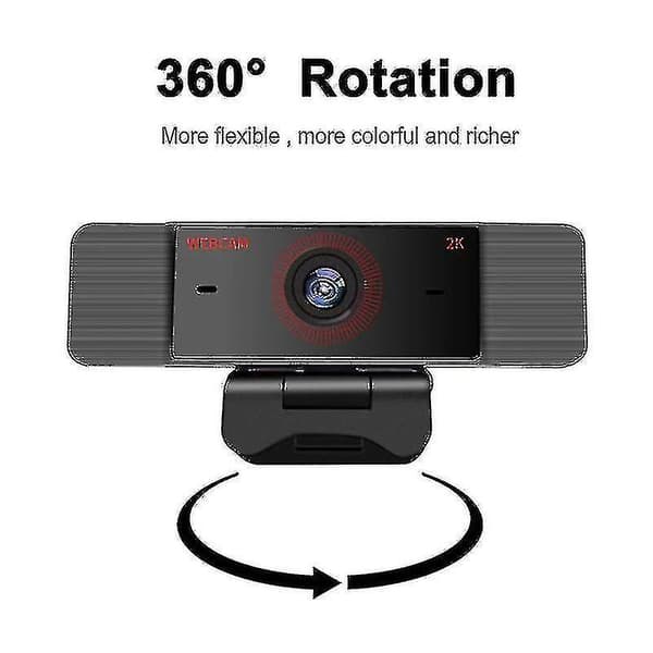 Webkamera Full HD Webkamera Innebygd Mikrofon Roterbar USB-plugg Webkamera PC Webkameraer