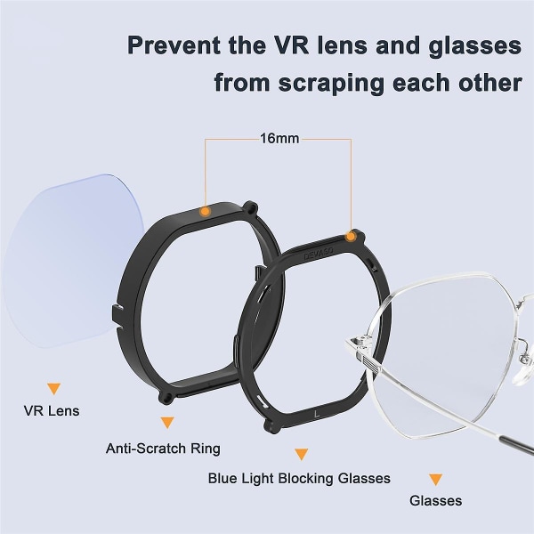 For Psvr2 Myopi Lens Magnetiske briller Hurtig demontering Beskyttelse Vr reseptbelagte linser For Psvr