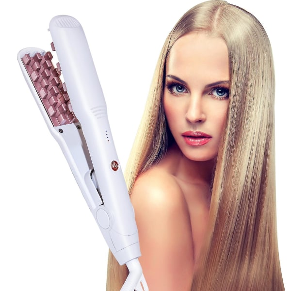 Mini Bouffant Anion Curler Root Corn Beard Grid Curl Straight Double Electric Splint Perm white