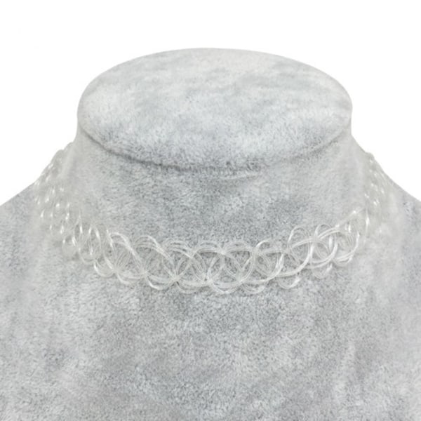 2 kpl Choker-kaulakoruja / Halsband - Yksi koko Musta ja valkoinen Laatikko Punainen Yksi koko