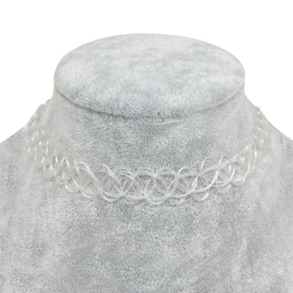 2-pakning choker-halsbånd - One Size Black and White Box Red One Size
