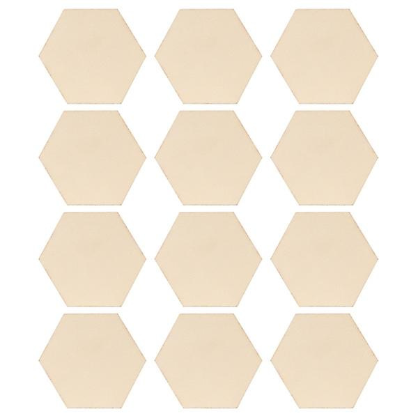 Dekoration Hantverk Hexagon Träbitar Tomma Träskivor Oavslutade
