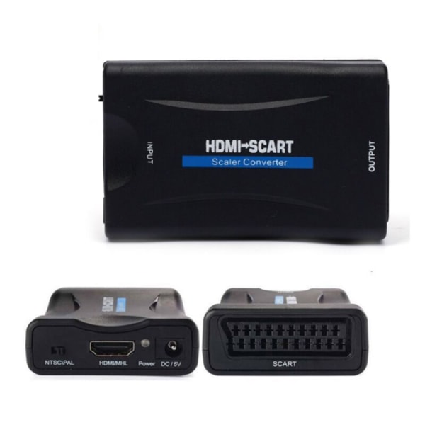SCART til HDMI Converter 1080P SCART-HDMI med 4,9 fot SCART c