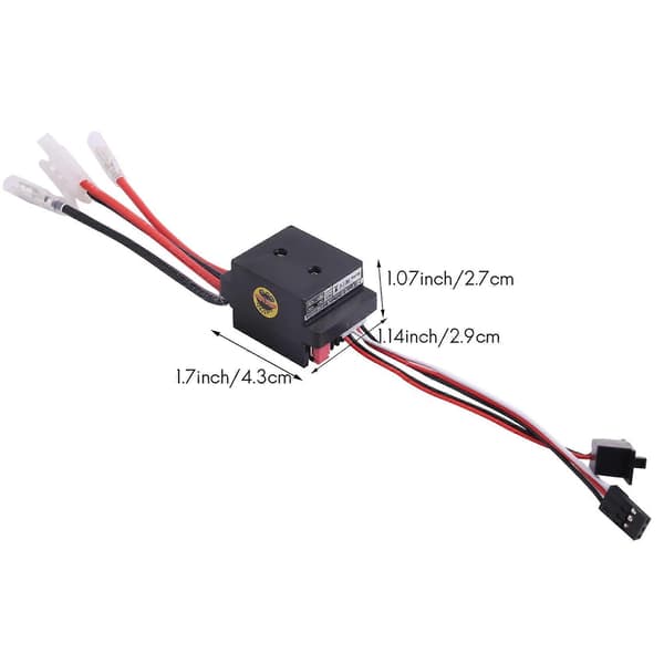 Rc ESC 320A 6-12V Børstet ESC Hastighetskontroller med 2A BEC for RC Båt U6L5