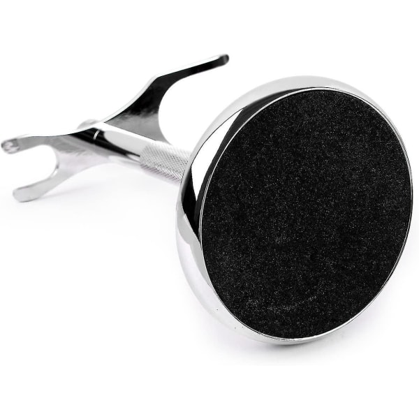 Deluxe Chrome Safety barberhøvel og børsteholder som passer til alt barbertilbehøret ditt (sølv 1 stk)