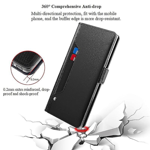 All-inclusive läder magnetiskt plånboksfodral kompatibelt med Nothing Phone 1 med kortplatser stativ Blue
