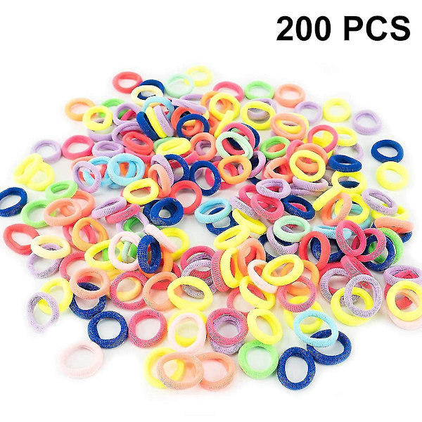 Baby Girls Mini Hår Bobbles Farverige Hår Scrunchies Børn 200 Stk