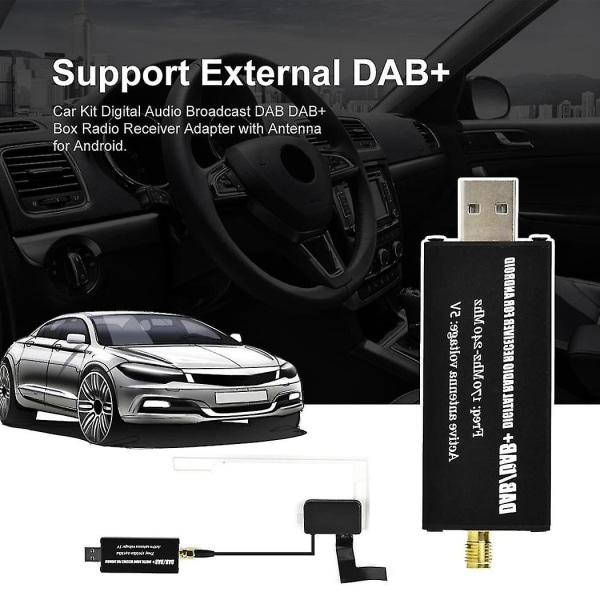 Dab/Dab+ Radio For Bil Android Multimedia Player System Universal Car Dab Radio Mottaker Tuner Usb