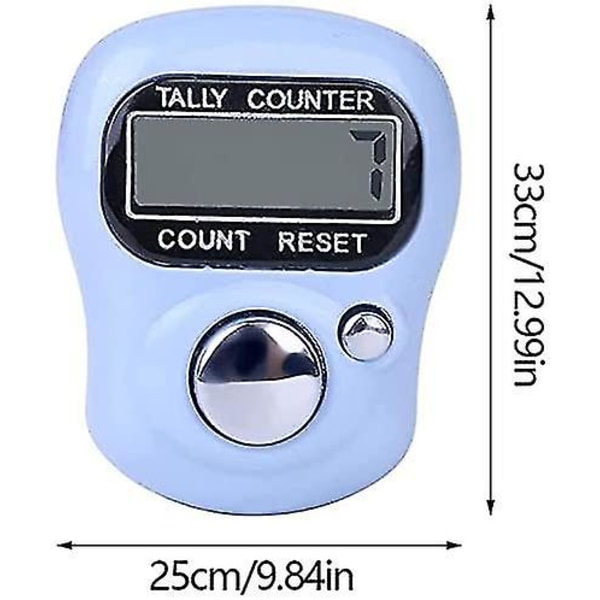Mini Digital Finger Counter Clicker Tæller Elektronisk Hånd Tally Tæller Ring 5 Stk Tilfældig Farve Nyttig Og Mode