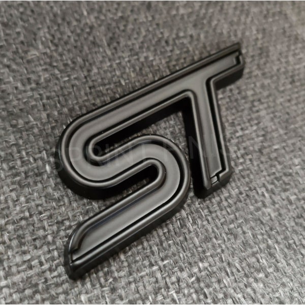 Mattamusta St-merkki 3D-metalliemblem Ford Fiesta Focus St-line X Edition -autoon