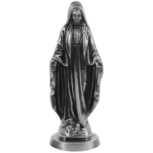 Husstand Jomfru Maria Statue Metal Craft Madonna Figur Metal Virgin Mary Statue